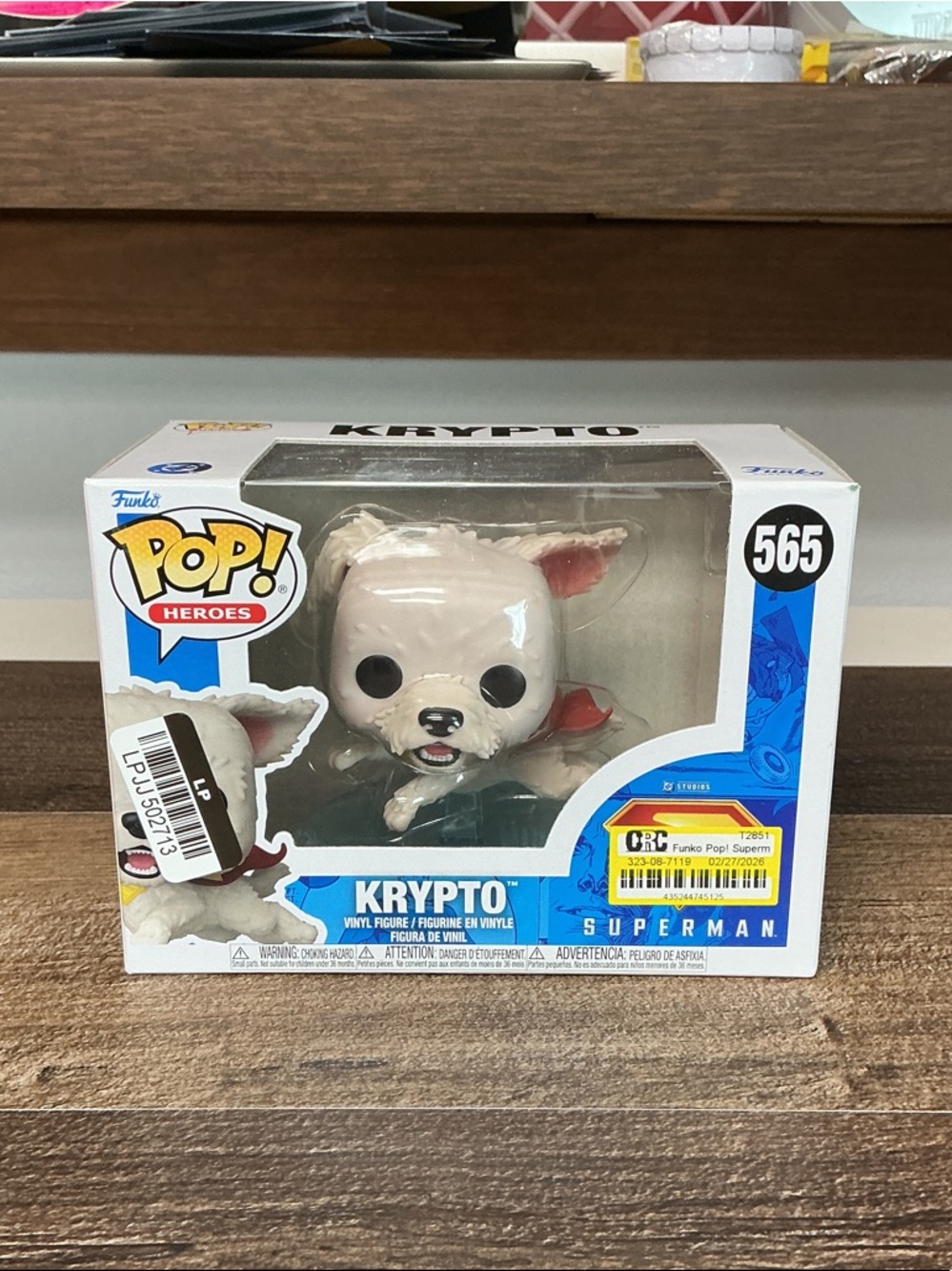 Funko Krypto Vinyl Figure - White with Pink Ears and Black Eyes